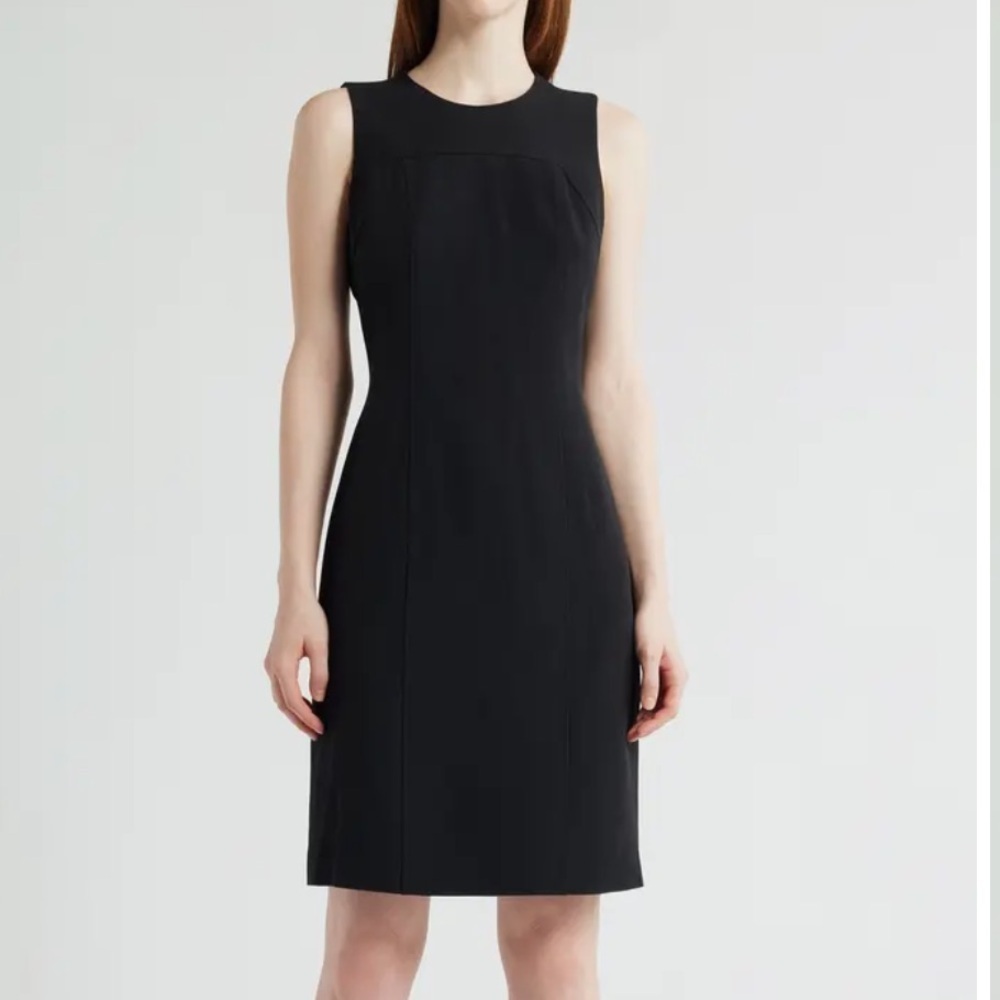 Anne Klein Black Sleeveless Sheath Dress